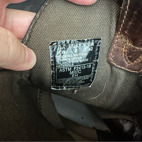 WOLVERINE Mens Brown Leather Rancher Square Toe 9 EW Wellington Steel Toe Boots - Picture 12 of 13